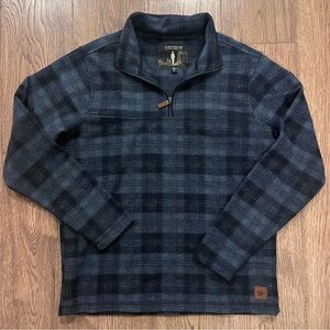 John Wayne Plaid 1/4 Zip Pullover Size M EUC